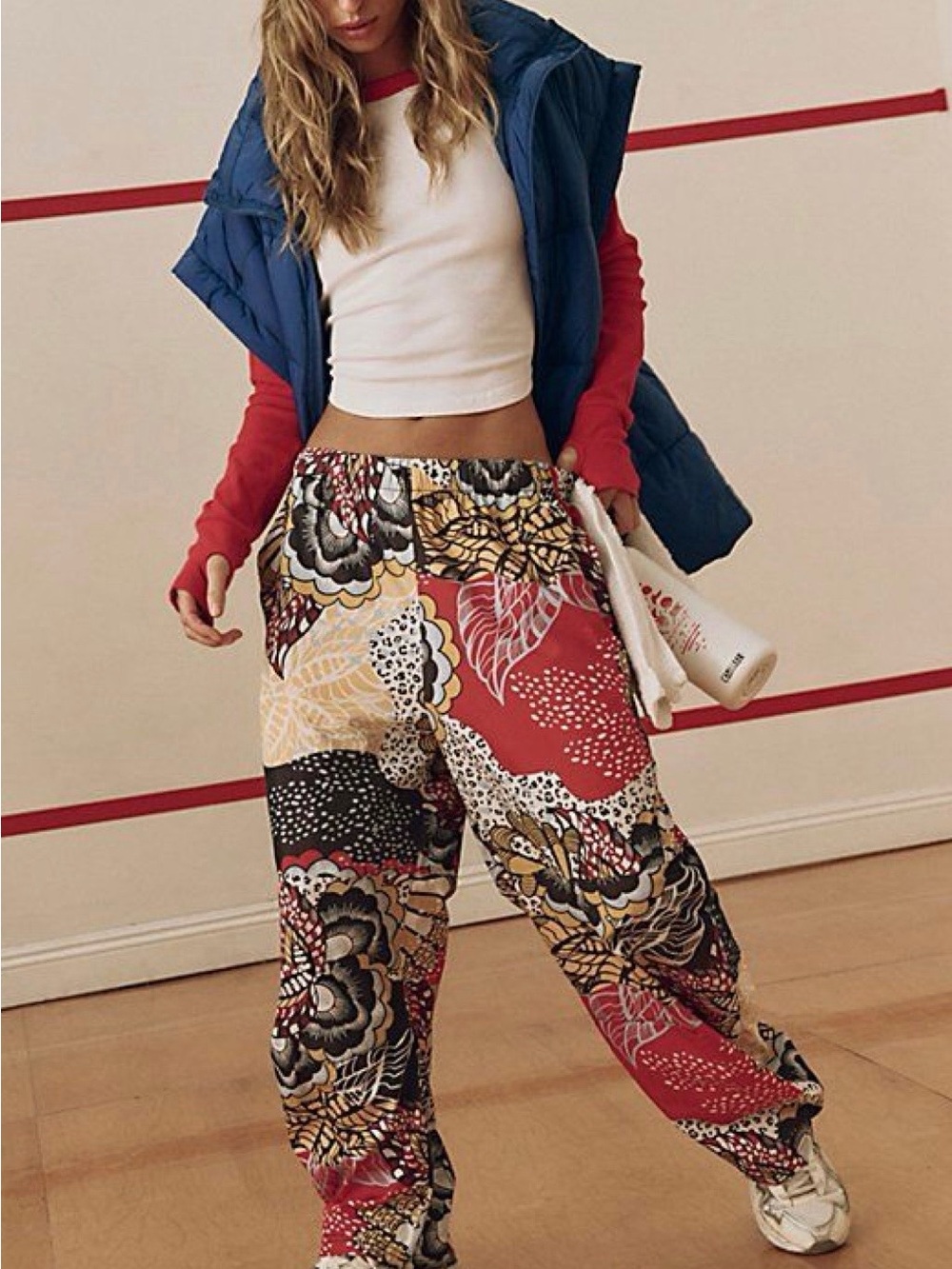 Fp Movement by Free People - Game Day - size small / barrel leg / floral